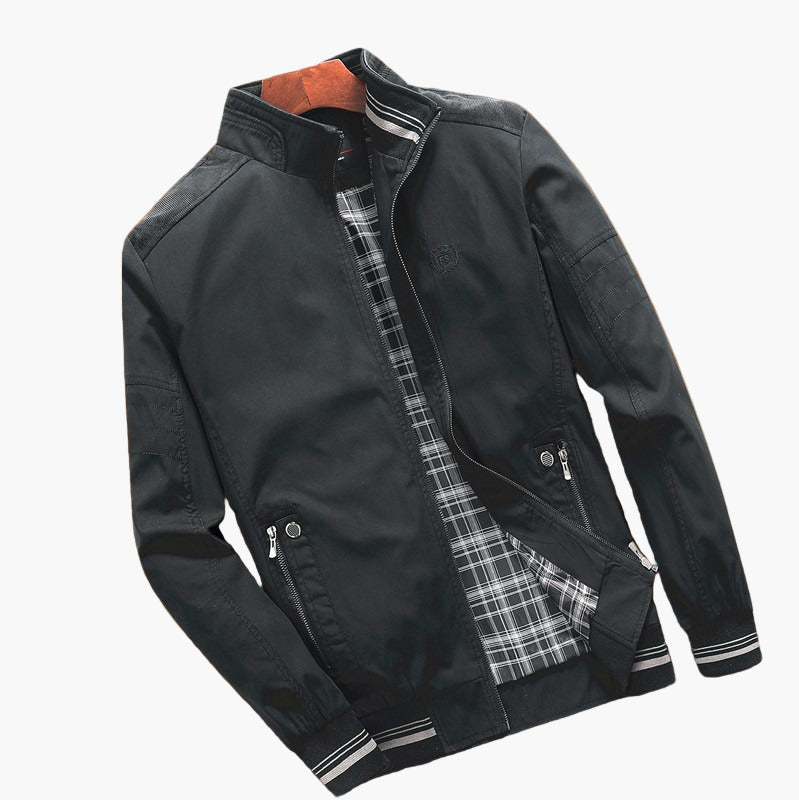 Men's Modern Bomber Jacket Lightweight Transitional Streetwear