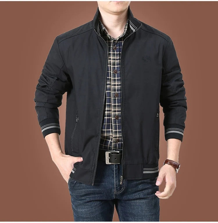 Men's Modern Bomber Jacket Lightweight Transitional Streetwear