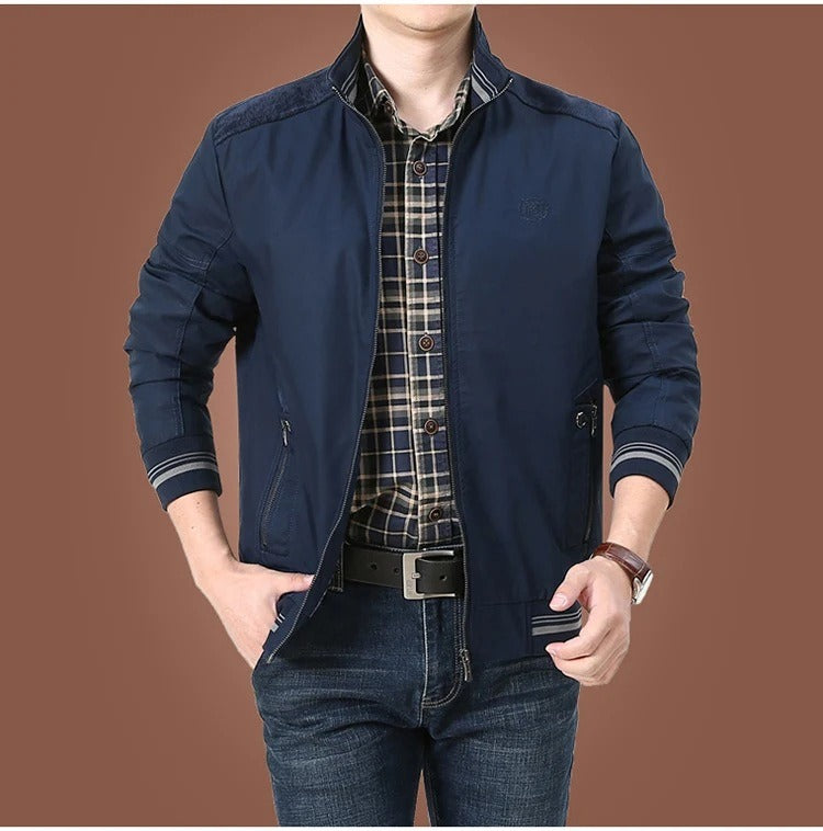 Men's Modern Bomber Jacket Lightweight Transitional Streetwear