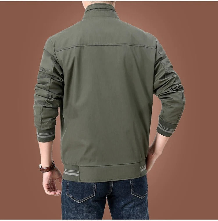 Men's Modern Bomber Jacket Lightweight Transitional Streetwear