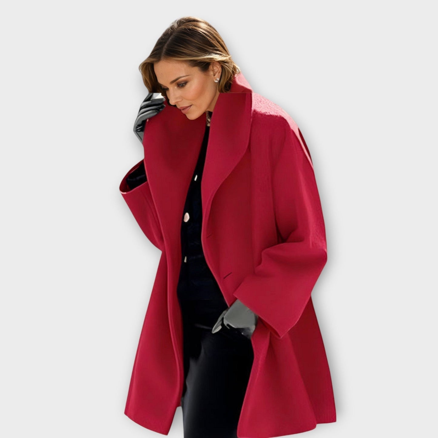 Women's Oversized Elegant Lapel Coat – Modern Stylish Outerwear for Office, Formal, and Everyday Looks