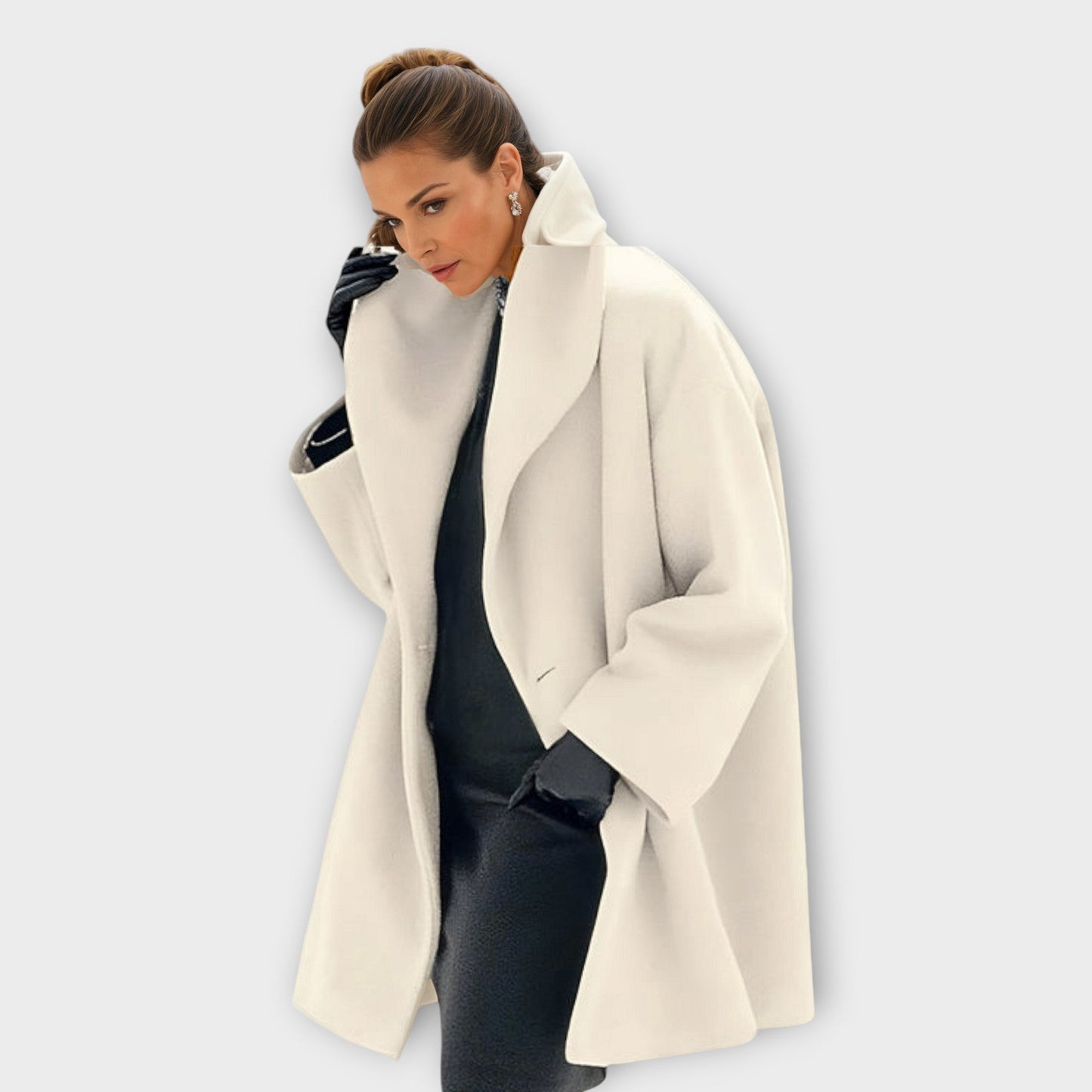 Women's Oversized Elegant Lapel Coat – Modern Stylish Outerwear for Office, Formal, and Everyday Looks