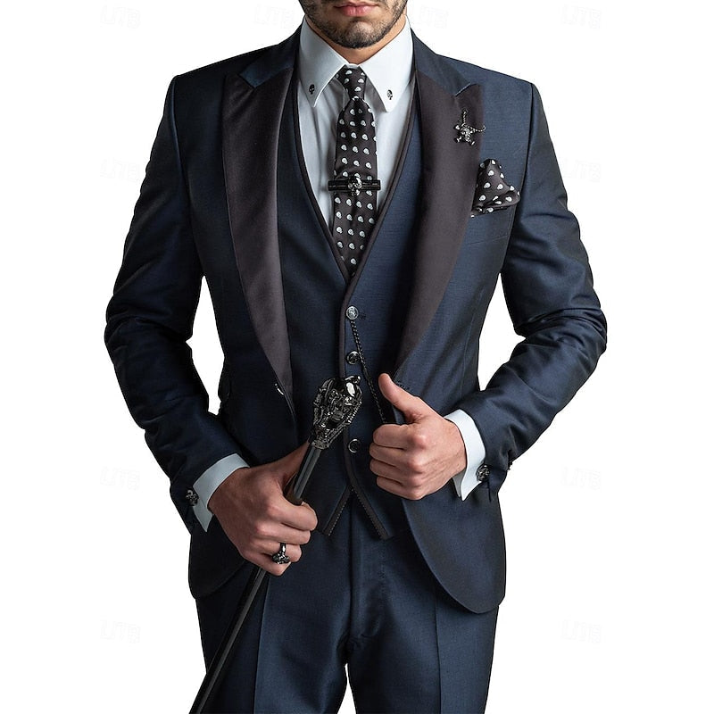 Men's 3-Piece Modern Fit Suit Set – Formal Business & Wedding Attire