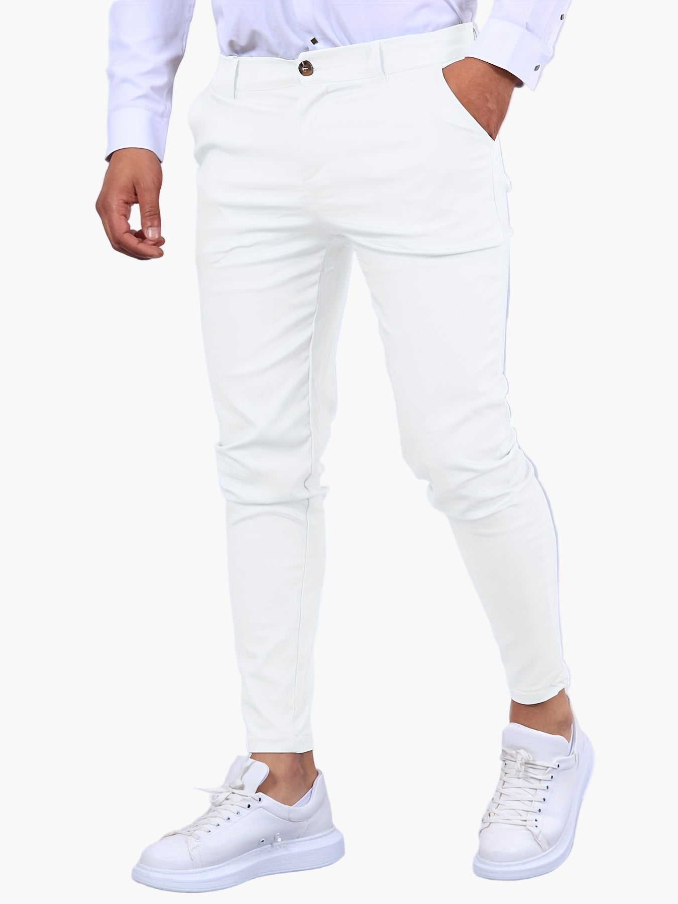 Men's Skinny Fit Chino Pants – Modern Smart Casual Trousers