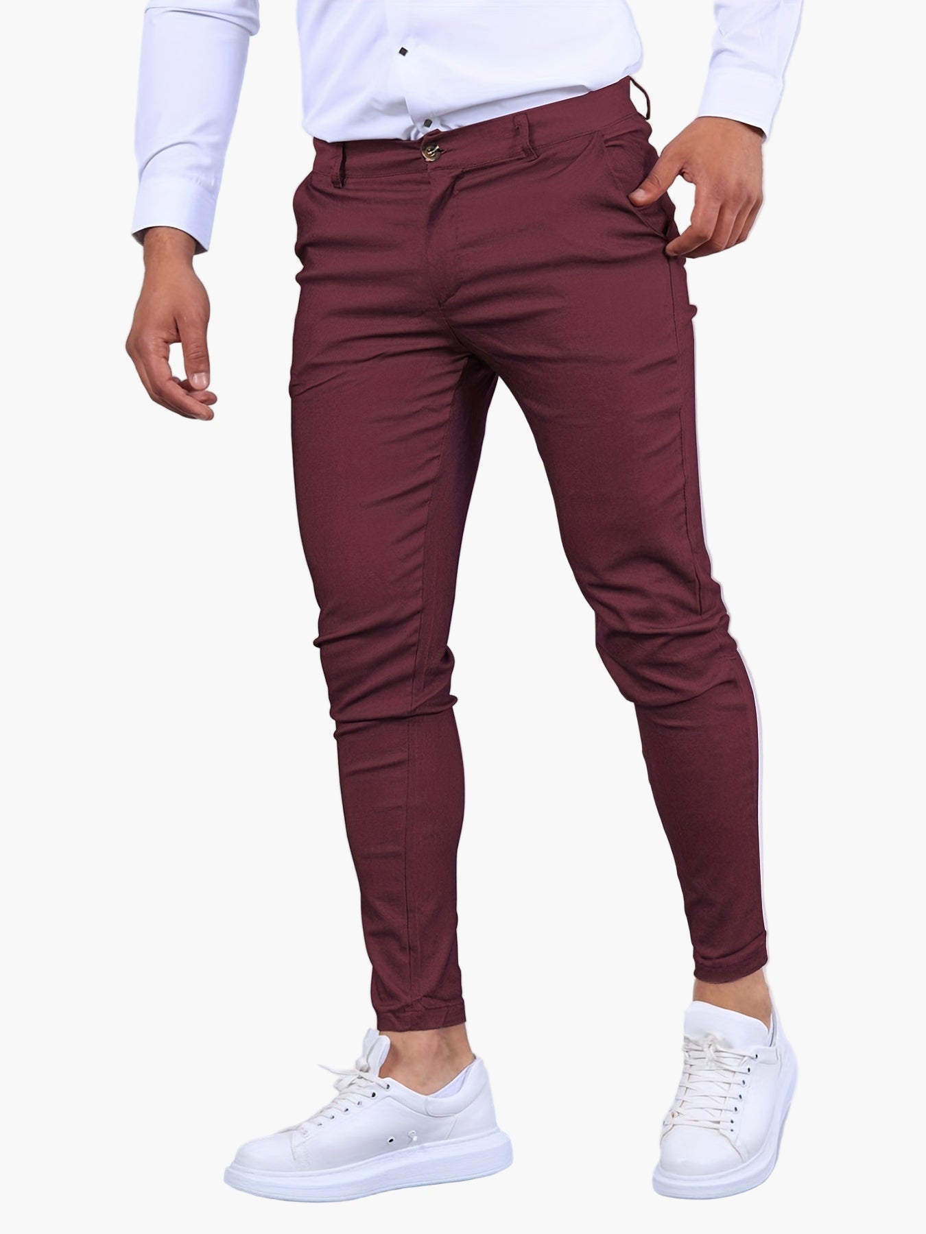 Men's Skinny Fit Chino Pants – Modern Smart Casual Trousers