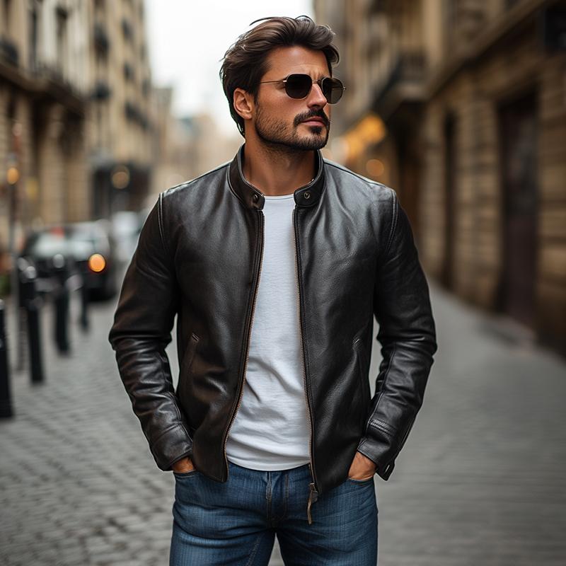 Men's Modern Stand Collar Slim Fit Casual Jacket – Versatile Everyday Style