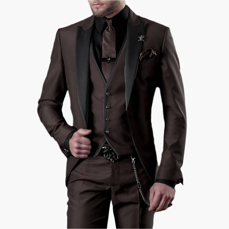 Men's 3-Piece Modern Fit Suit Set – Formal Business & Wedding Attire