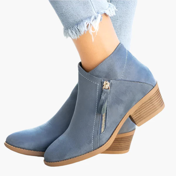 Women's Orthopedic Comfortable Ankle Boots – Stylish Everyday Block Heel Booties for Walking and Work