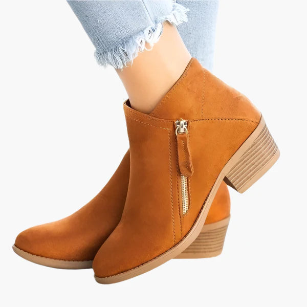 Women's Orthopedic Comfortable Ankle Boots – Stylish Everyday Block Heel Booties for Walking and Work