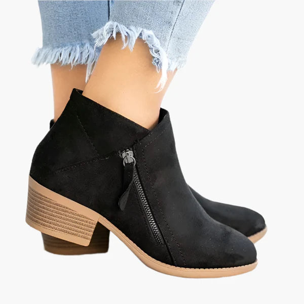 Women's Orthopedic Comfortable Ankle Boots – Stylish Everyday Block Heel Booties for Walking and Work