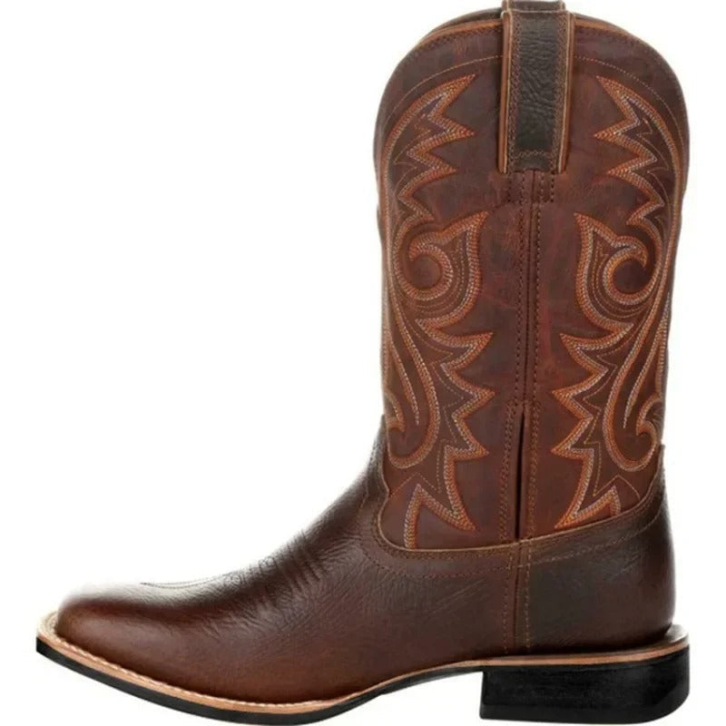 Men's Classic Western Cowboy Boots for Everyday and Outdoor Use