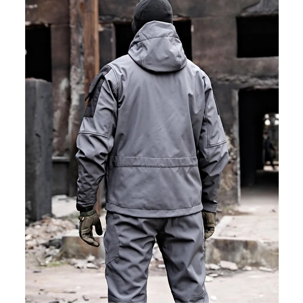 Men's Tactical Outdoor Softshell Jacket and Pants Set for Hiking, Trekking, and Survival
