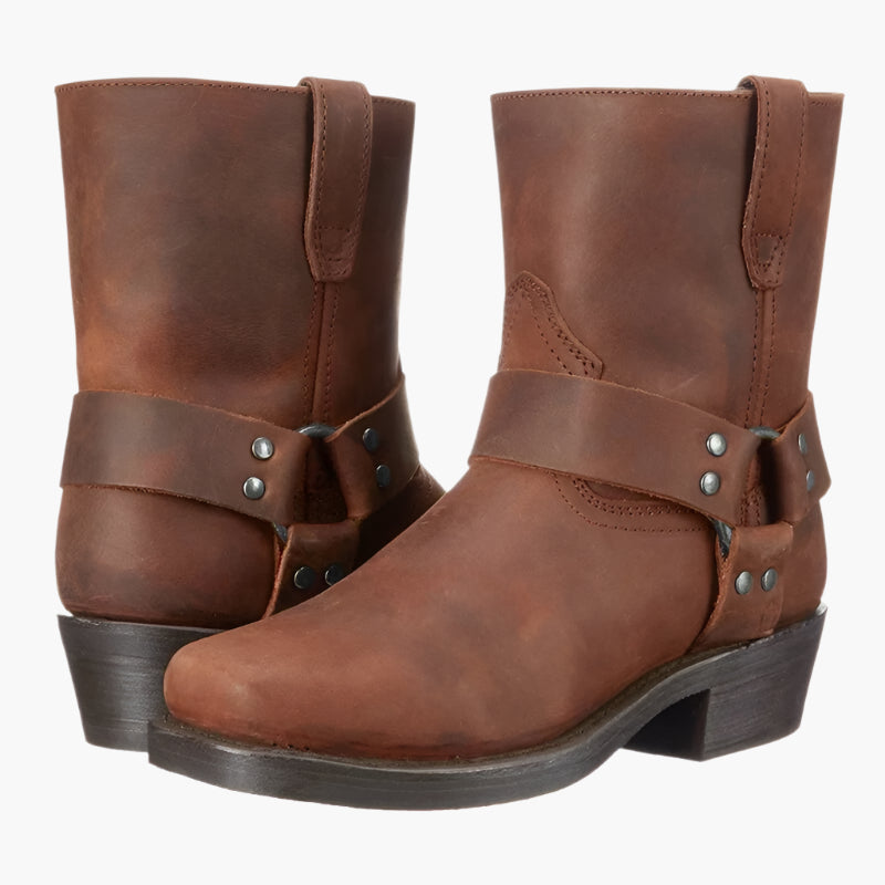 Men's Western Ankle Boots – Vintage Cowboy Style for Everyday and Outdoor Adventure