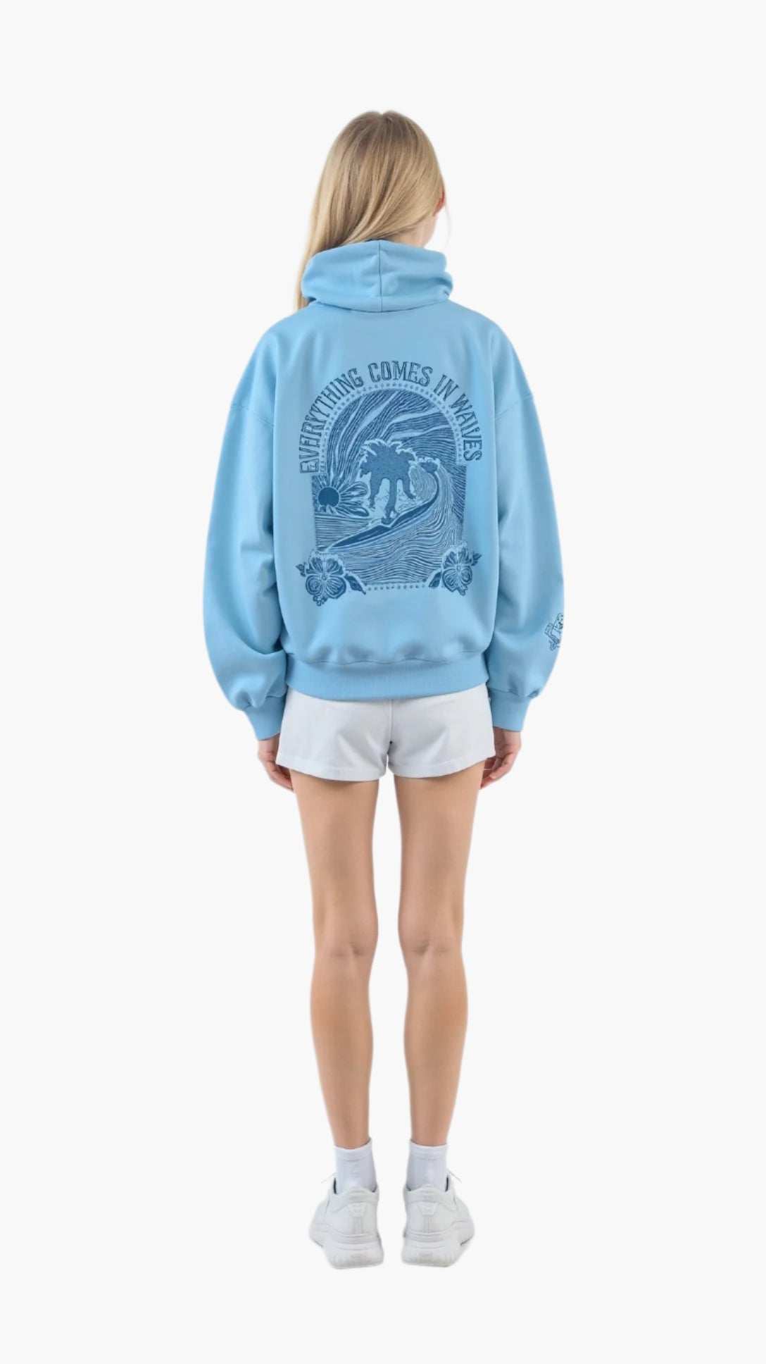 Women's Relaxed Fit Tropical Embroidered Hoodie – Casual Streetwear for Everyday and Travel