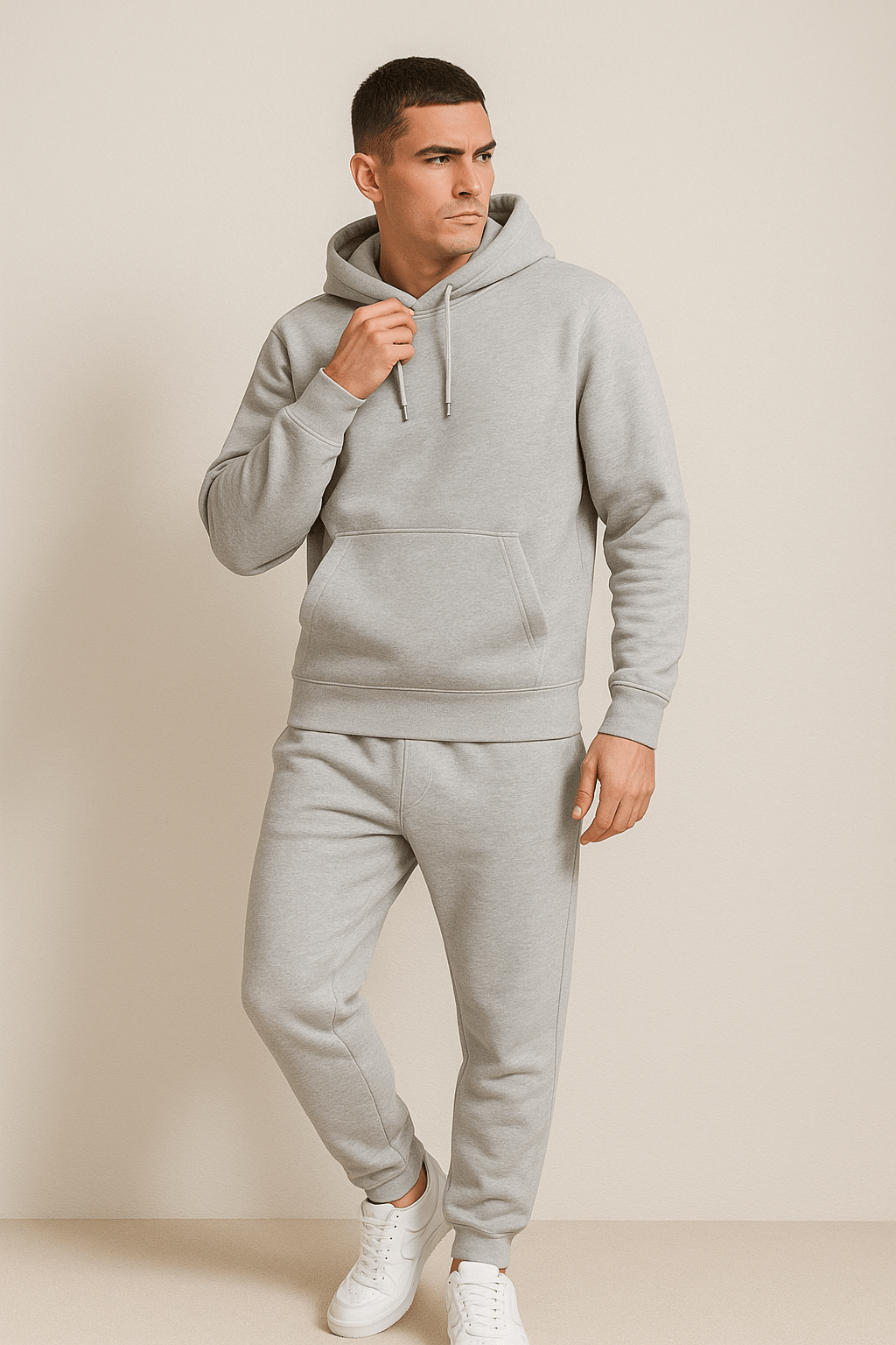 Men's Lounge & Casual Hoodie Jogger Set – Relaxed Fit Tracksuit for Everyday Comfort and Sports