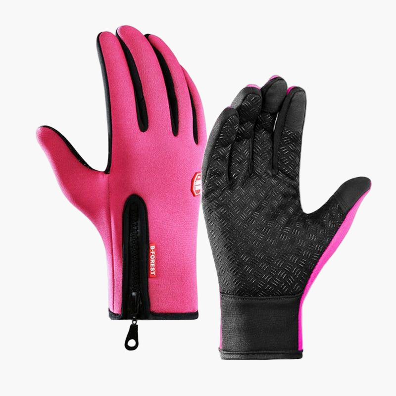 Men's Outdoor Winter Thermal Gloves with Touchscreen and Zipper – Sporty Cold Weather Accessory