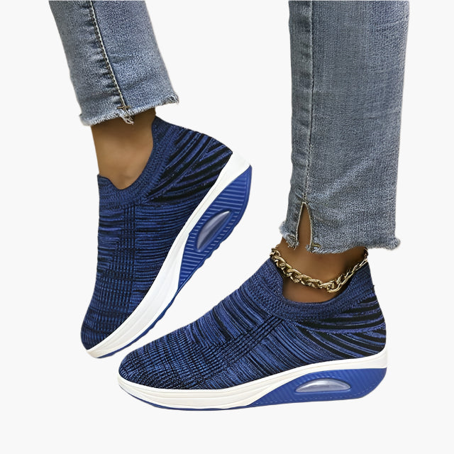 Women's Lightweight Slip-On Walking Sneakers – Casual Fashion Comfort Shoes