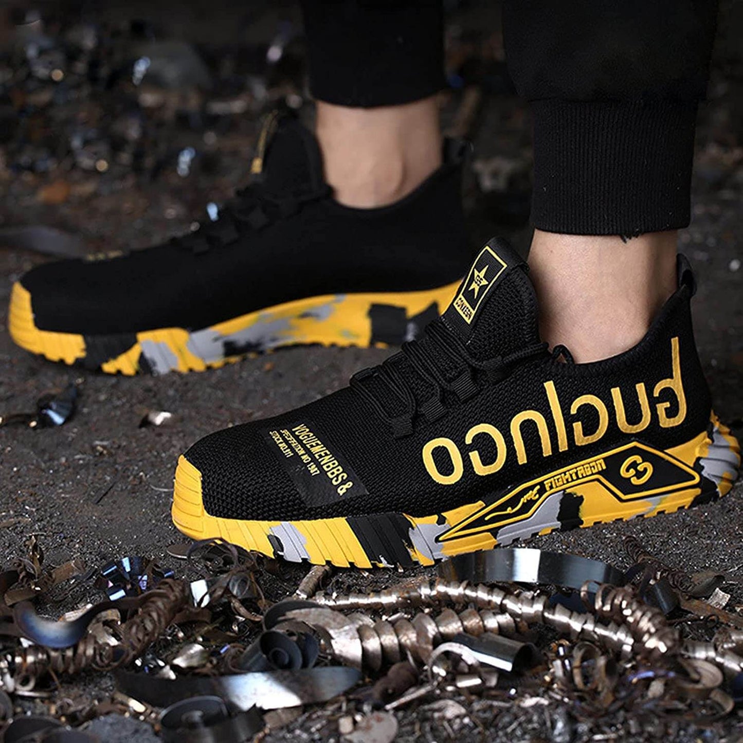 Men's Sport-Style Safety Work Shoes – Modern Protective Sneakers for Construction and Outdoor