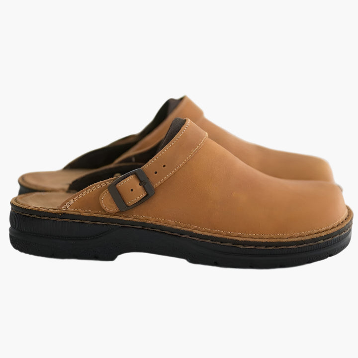 Men's Comfort Slip-On Clogs with Adjustable Buckle – Casual Everyday Mule Shoes