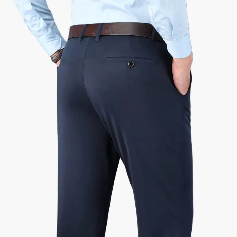 Men's Stretch Slim Fit Business Pants – Modern Office & Casual Style