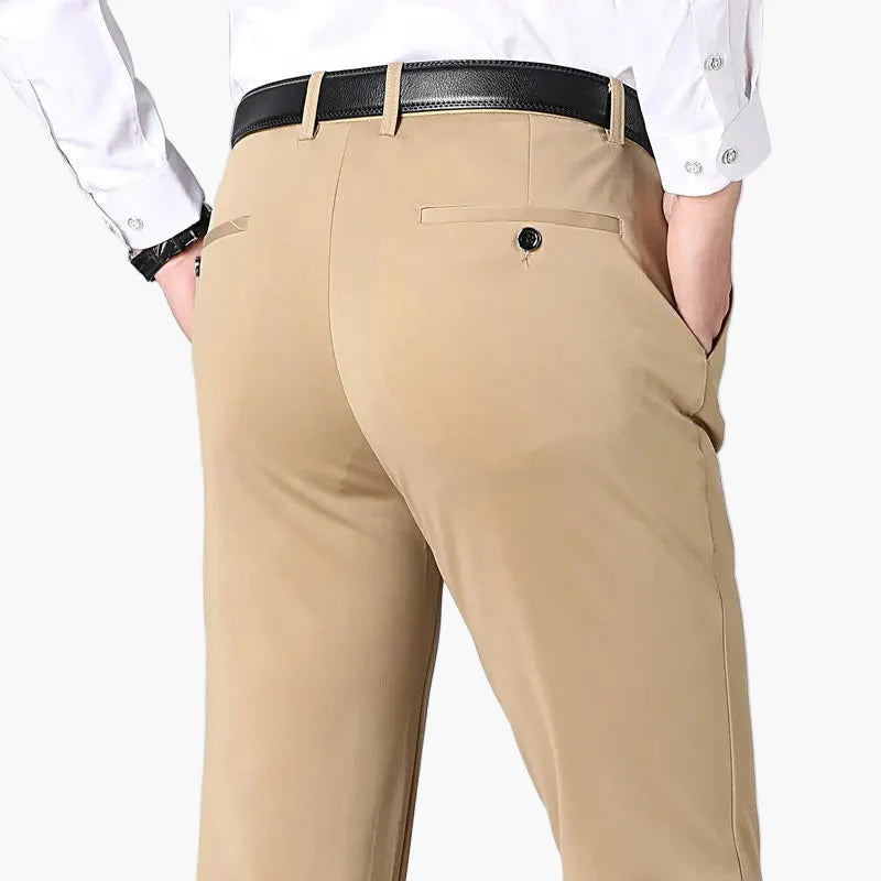 Men's Stretch Slim Fit Business Pants – Modern Office & Casual Style