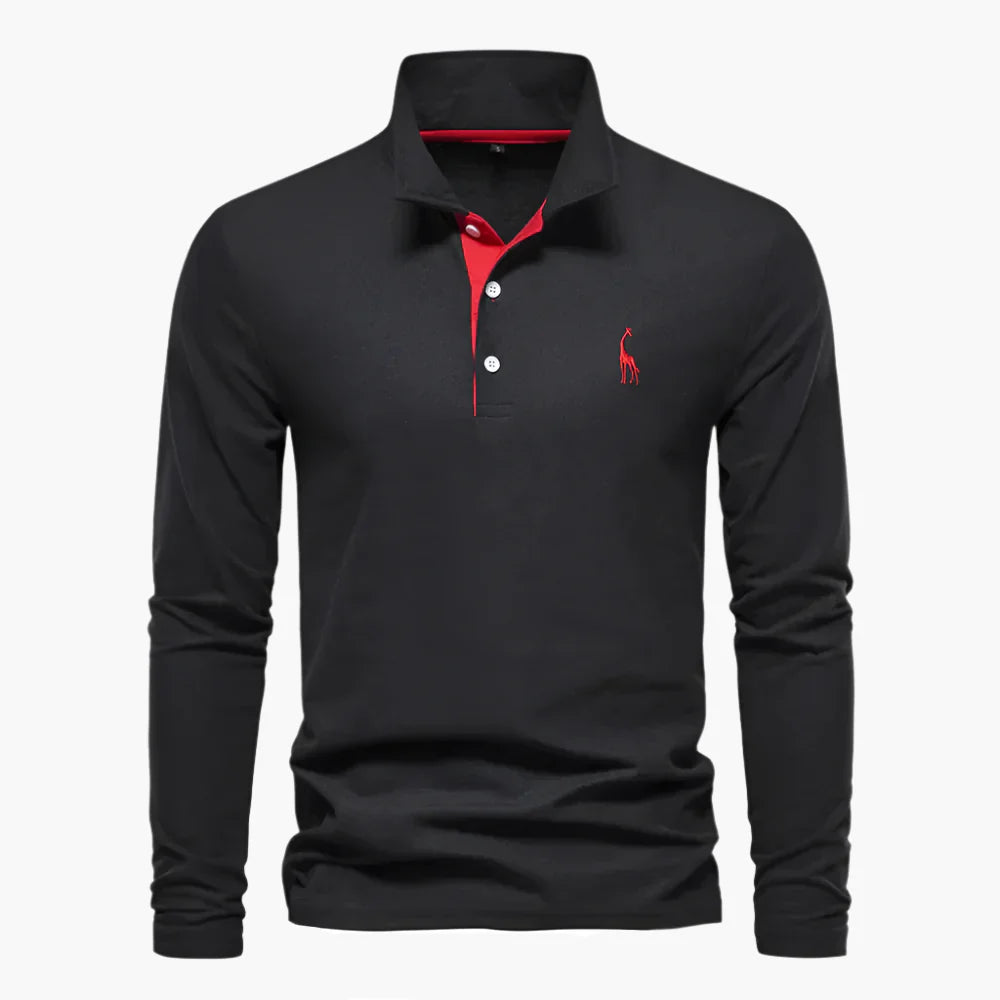 Men's Classic Long Sleeve Polo Shirt – Stylish Everyday and Business Wear