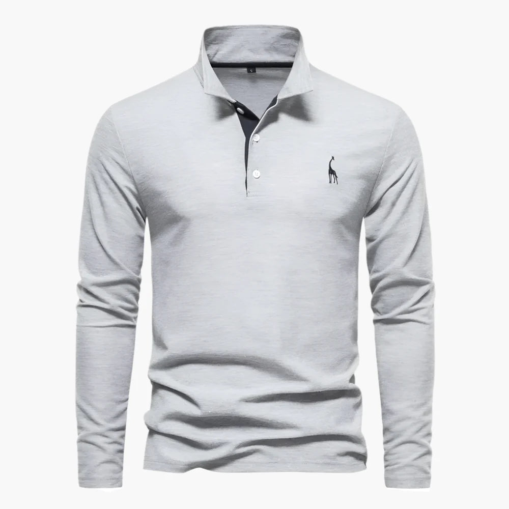 Men's Classic Long Sleeve Polo Shirt – Stylish Everyday and Business Wear