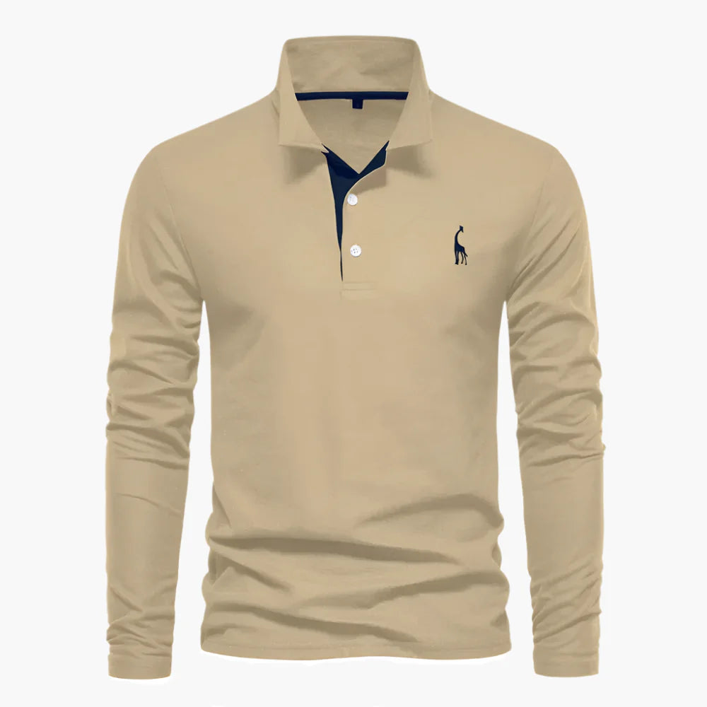 Men's Classic Long Sleeve Polo Shirt – Stylish Everyday and Business Wear