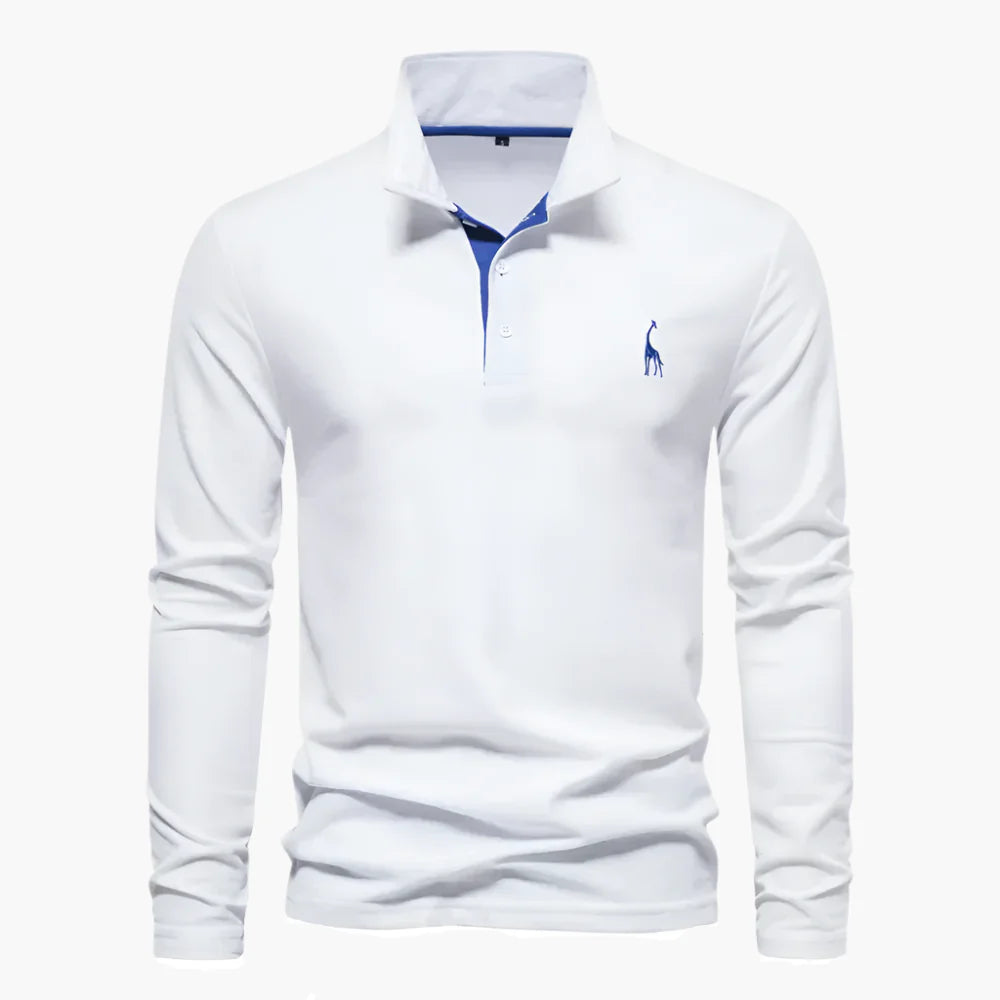 Men's Classic Long Sleeve Polo Shirt – Stylish Everyday and Business Wear