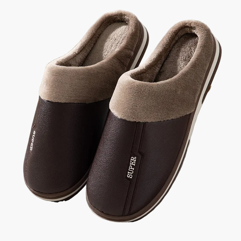 Men's Sport Style Quilted Indoor House Slippers – Cozy Slip-On Home Comfort