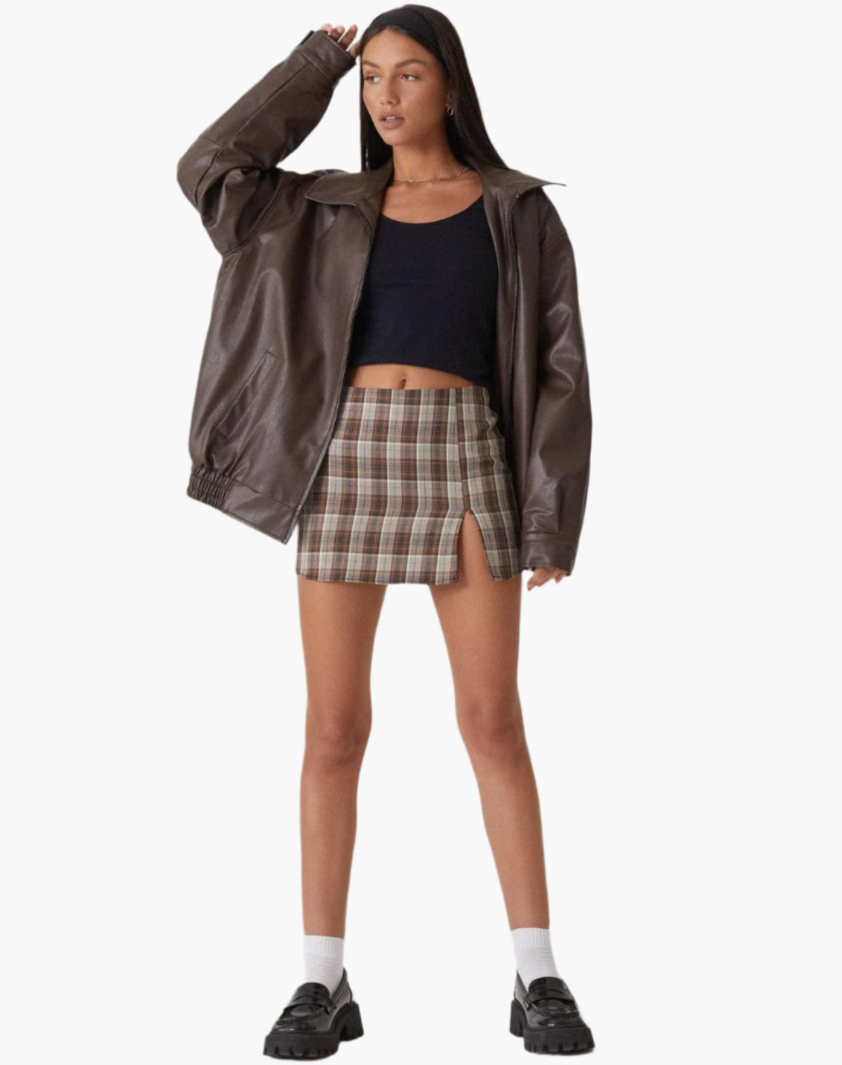 Women's Oversized Trendy Bomber Jacket for Urban Street Style
