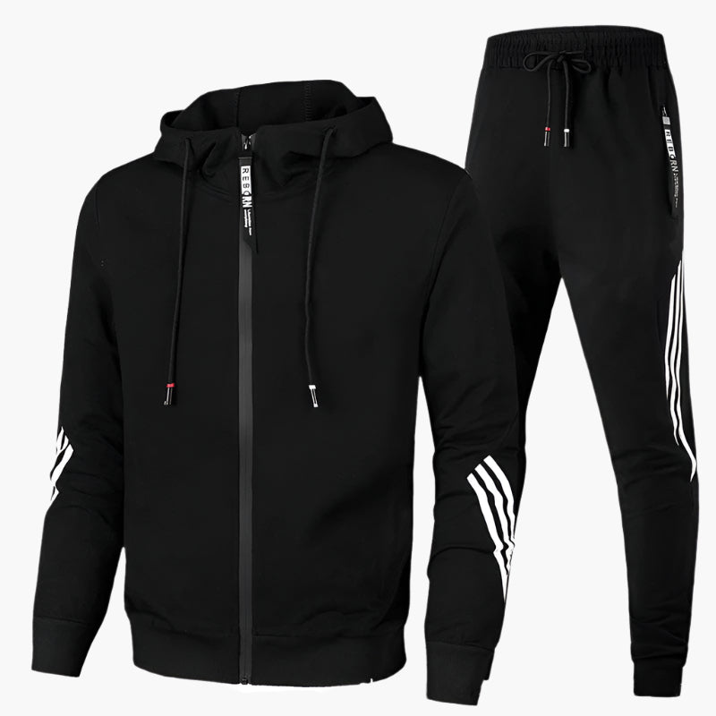 Men's Athletic Tracksuit Set – Sporty Hoodie and Jogger Pants for Training and Leisure