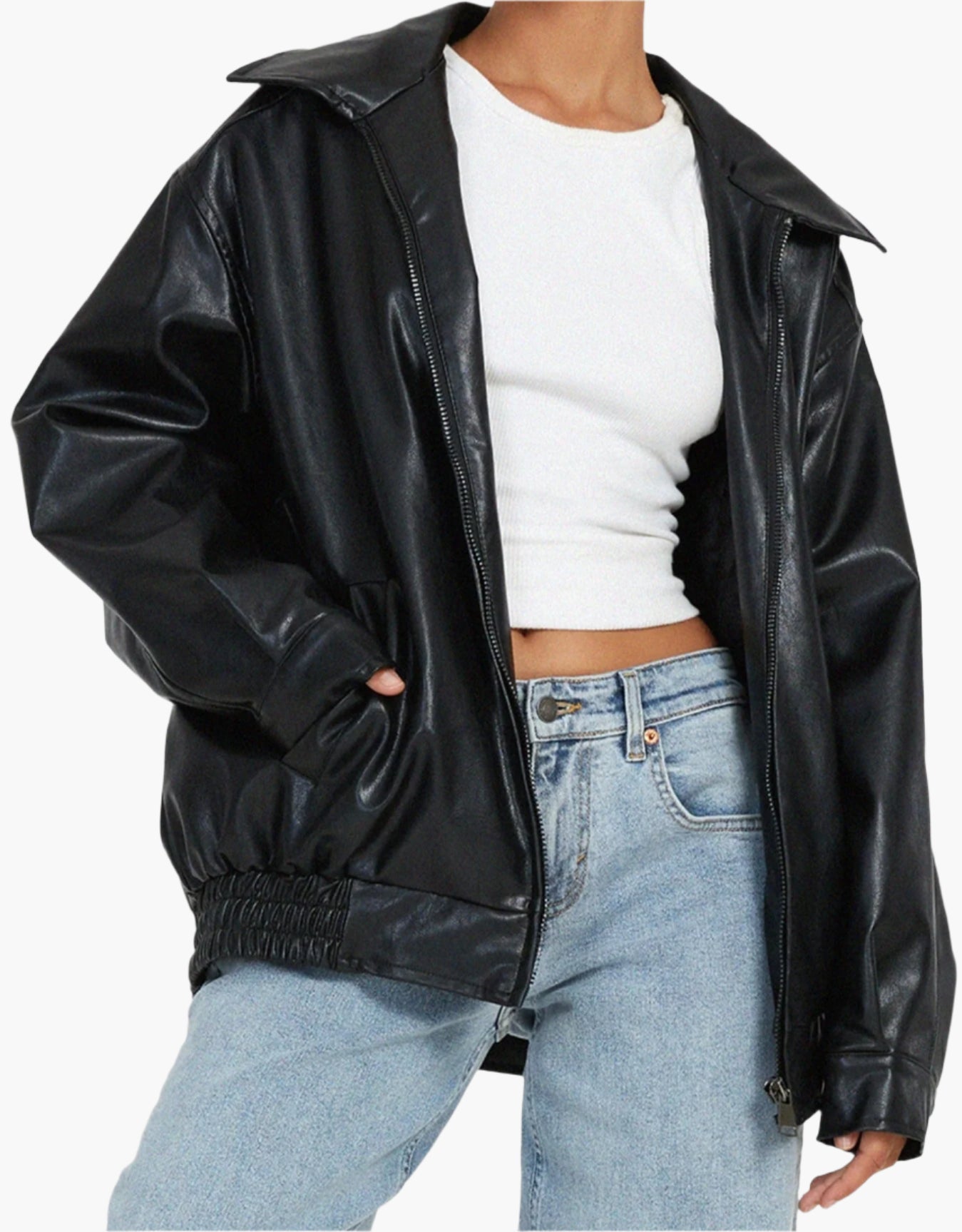 Women's Oversized Trendy Bomber Jacket for Urban Street Style