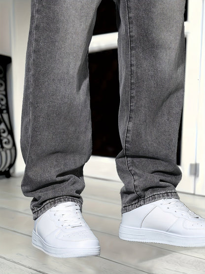 Men's Relaxed Fit Streetwear Jeans Urban Vintage Style