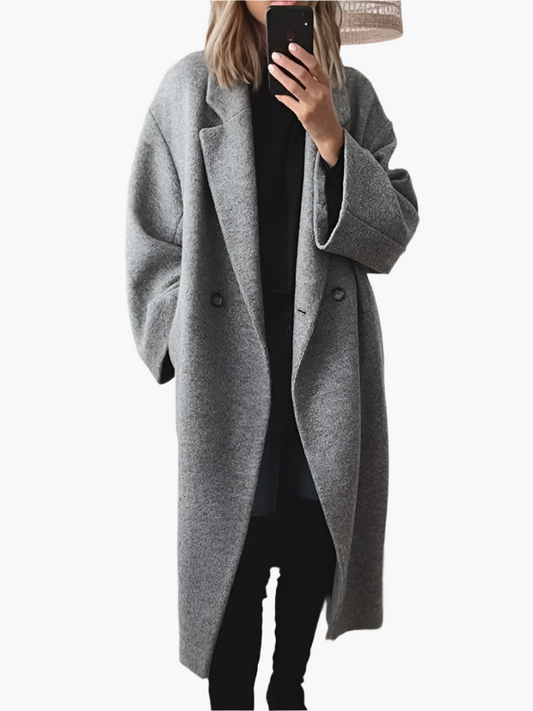 Women's Oversized Long Winter Coat – Elegant Minimalist Style for Everyday and Office