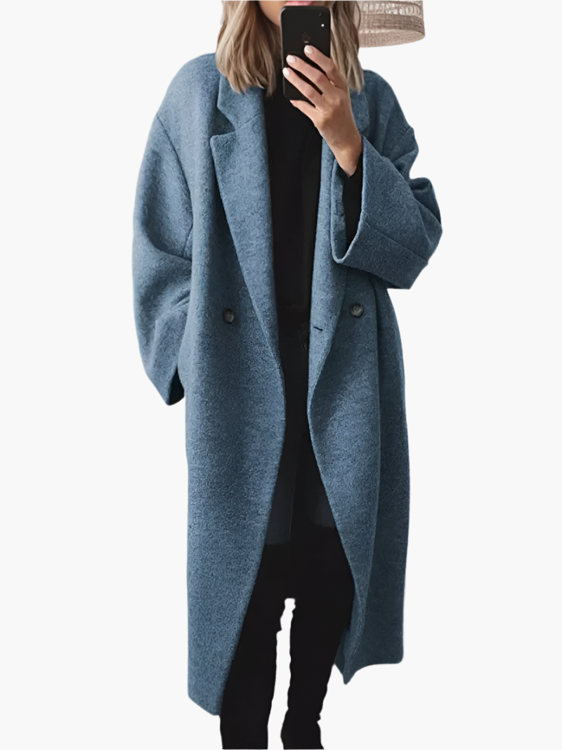 Women's Oversized Long Winter Coat – Elegant Minimalist Style for Everyday and Office