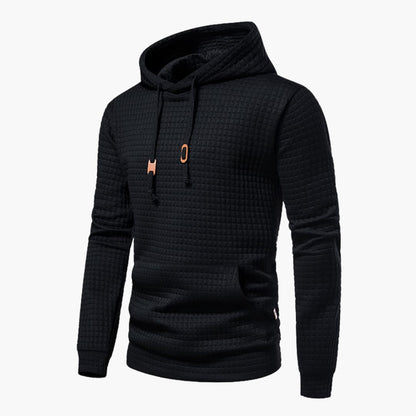 Men's Casual Check Pattern Hoodie Pullover - Modern Everyday Style