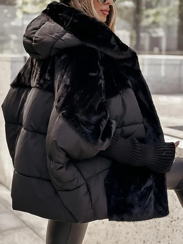 Women's Oversized Winter Hooded Puffer Jacket – Fashionable Warm Everyday Outerwear