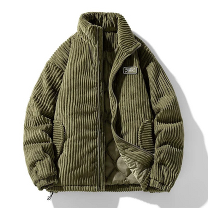Men's Classic Corduroy Puffer Jacket – Casual Winter Streetwear