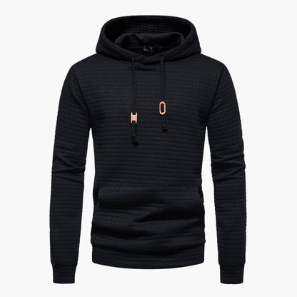 Men's Casual Check Pattern Hoodie Pullover - Modern Everyday Style