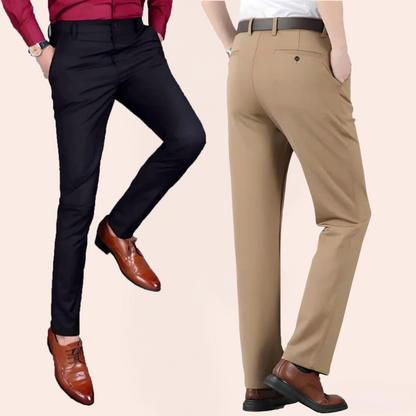 Men's Stretch Slim Fit Business Pants – Modern Office & Casual Style
