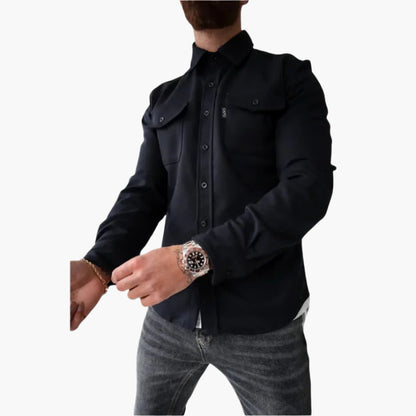 Men's Modern Overshirt Shirt Jacket – Button-Through Style for Casual & Smart Outfits