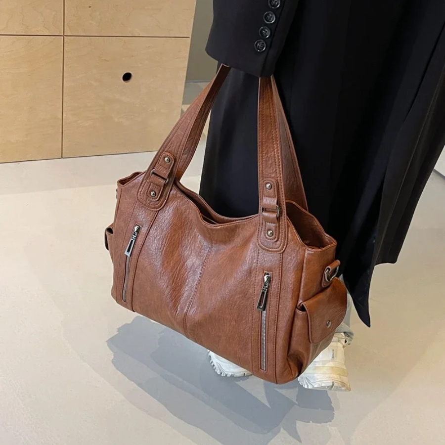 Women's Vintage Style Everyday Shoulder Bag – Fashionable & Functional Handbag for Work, Travel, and Casual Outings