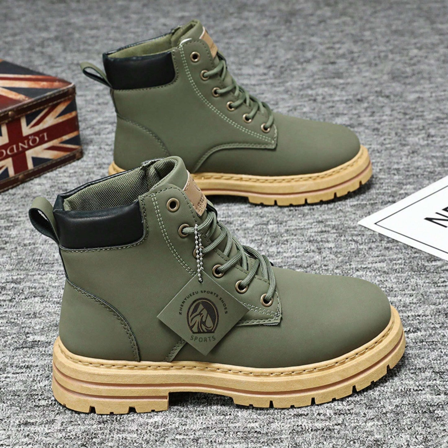 Men's Outdoor Combat Boots – Rugged Lace-Up Work and Adventure Style