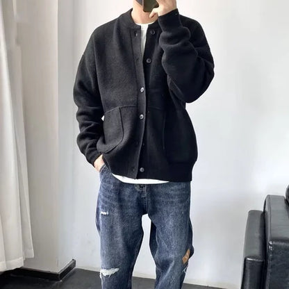Men's Casual Button-Front Cardigan Relaxed Fit Everyday Wear