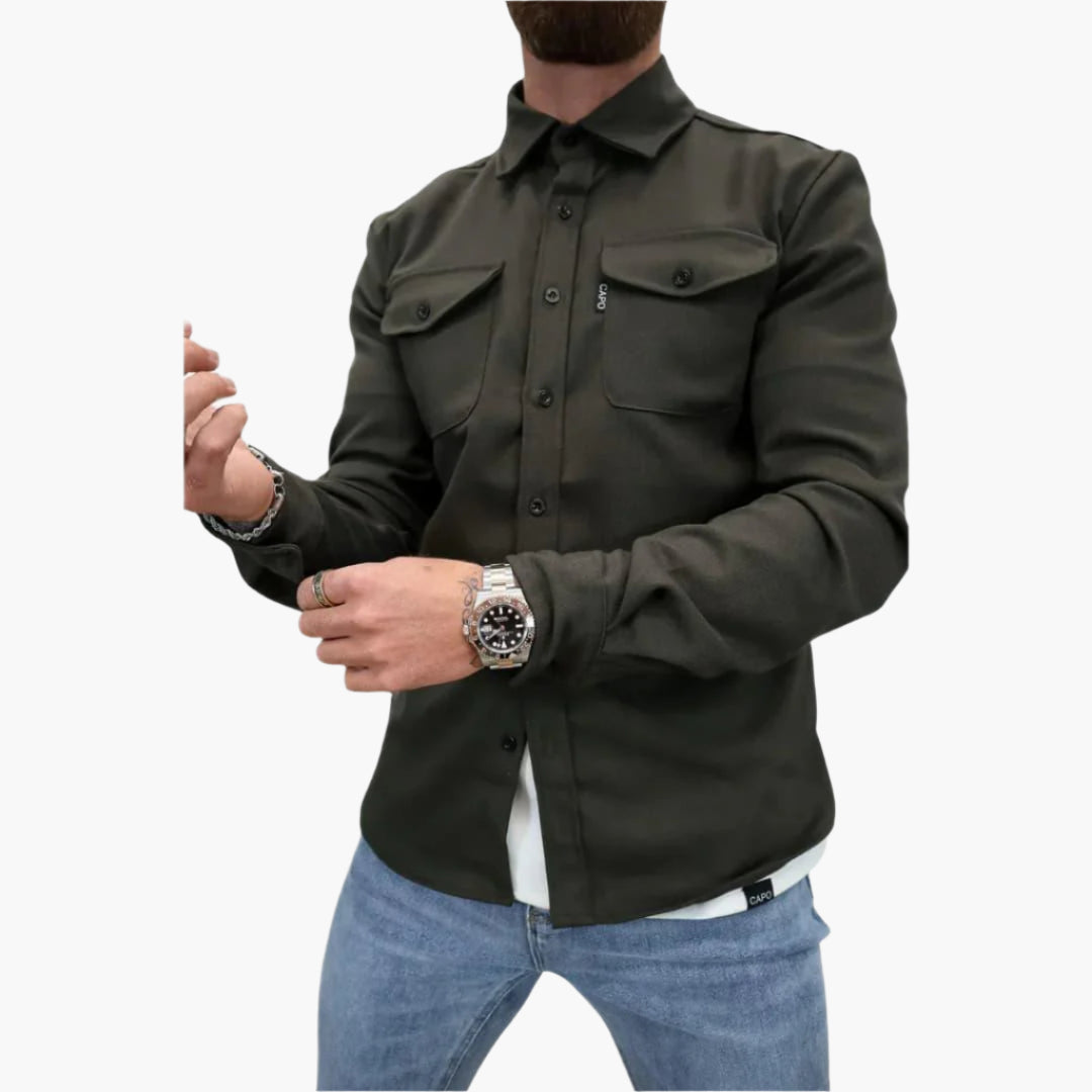 Men's Modern Overshirt Shirt Jacket – Button-Through Style for Casual & Smart Outfits