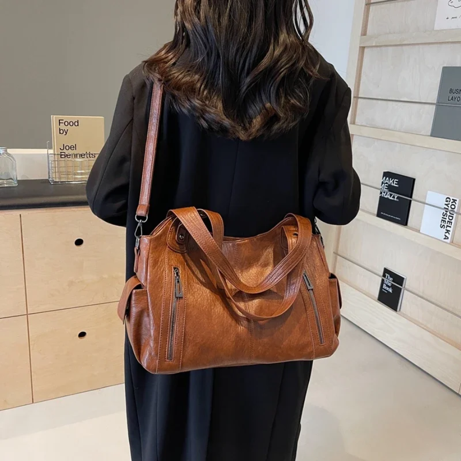 Women's Vintage Style Everyday Shoulder Bag – Fashionable & Functional Handbag for Work, Travel, and Casual Outings