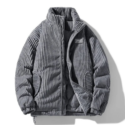 Men's Classic Corduroy Puffer Jacket – Casual Winter Streetwear