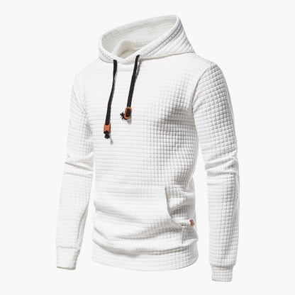Men's Casual Check Pattern Hoodie Pullover - Modern Everyday Style