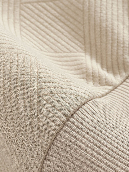 Men's Half-Zip Pullover Sweater with Patterned Texture, Smart-Casual Style
